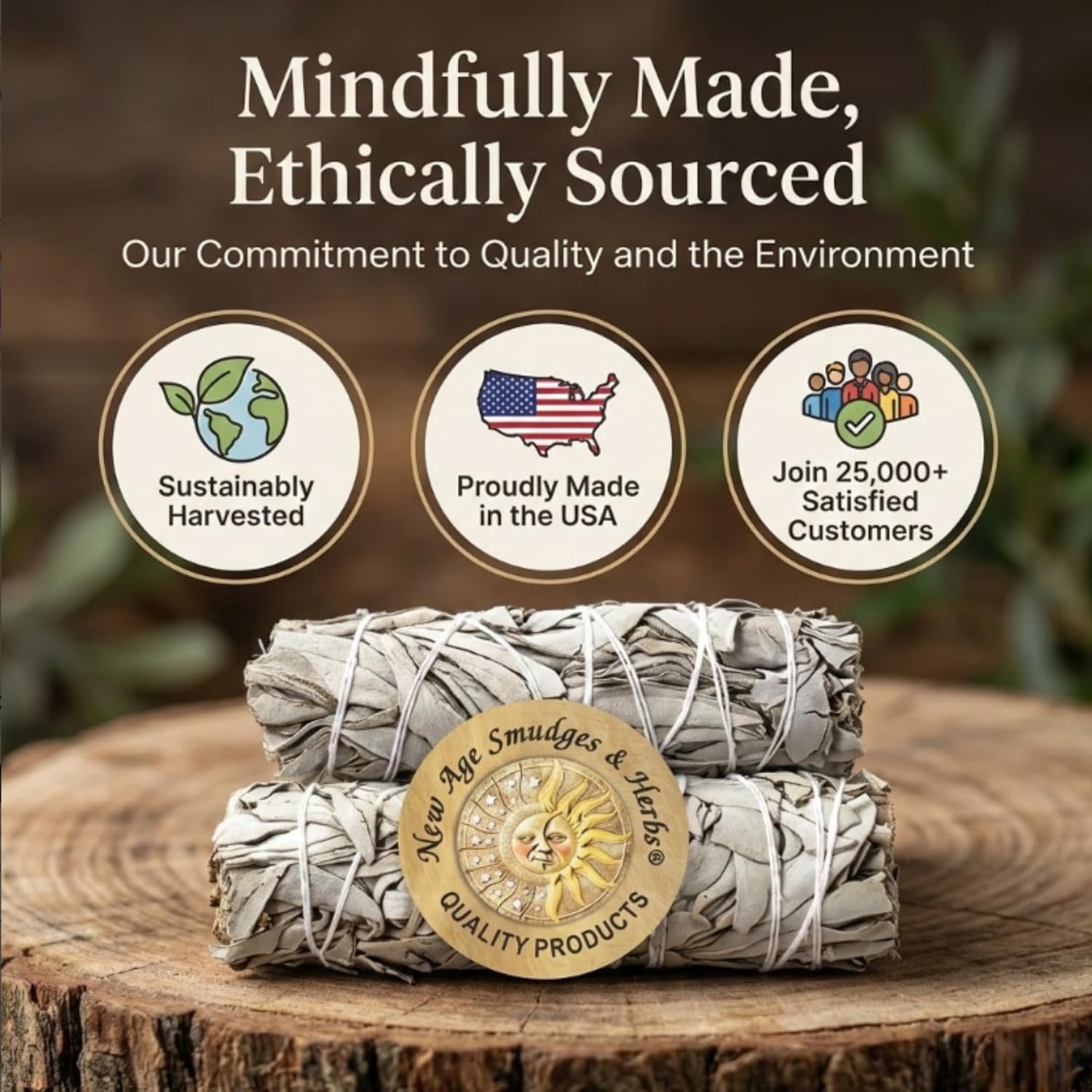 (Pack of 3)-New Age Smudges & Herbs -Premium California White Sage Incense 4 Inches Long. Home Cleansing Incense,Fragrance,Meditation,Smudging Rituals.California Smudge Sticks Rituals -4 Inch