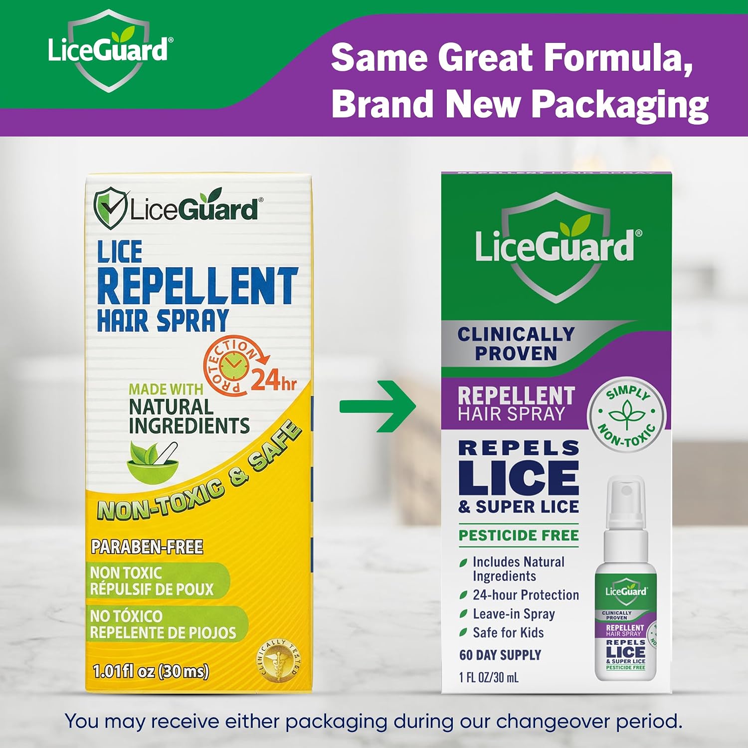 LiceGuard Lice Spray, 1 Fl Oz, Concentrated, Preventative Lice Treatment for Kids & Adults, Clinically Tested to Provide 24Hr Egg & Nit Protection, Made with Natural Ingredients, Gentle for Daily Use