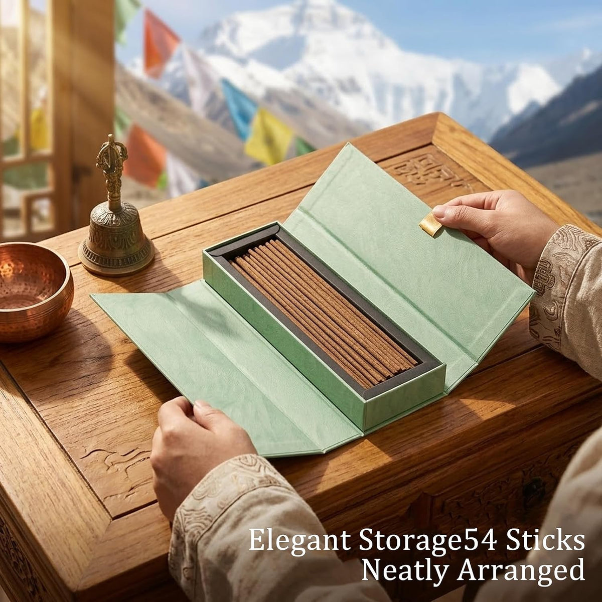Tibetan Herbal Incense Sticks – 100g, 54 Sticks, 50 Min Burn