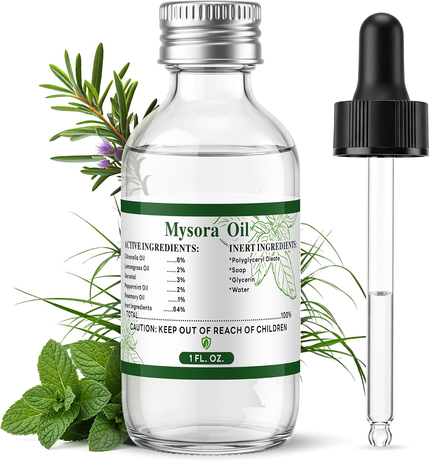 Mosquito Repellent Essential Oil Refill, 2oz Citronella Oil with Dropper for Diffusers, Humidifiers & Patio Devices, Plant-Based Bug Repellent for Camping, Hiking, Home Indoor & Outdoor Use