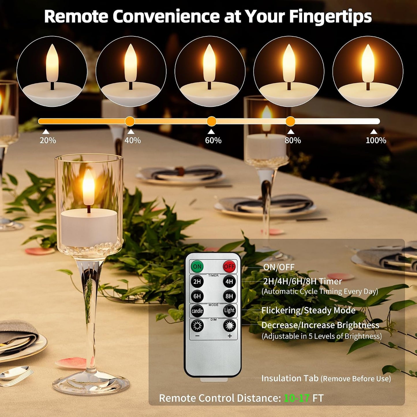Rechargeable Flameless Tea Lights Candles with Charging Station 6Pcs Battery Tea Lights Candles with Remote & Timer LED Tealight Flickering Realistic for Home Christmas Wedding Decor - White