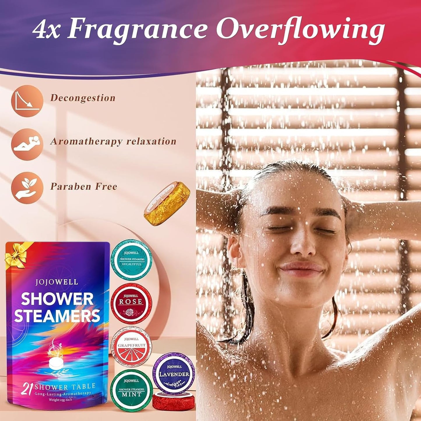 Shower Steamers Aromatherapy - 21Pcs Birthday Gifts for Women, Mom, Wife, Her, Best Friend, Daughter, Sister, Teens & Girlfriend, Self Care with Natural Essential Oils Relaxation Home SPA Gift Set