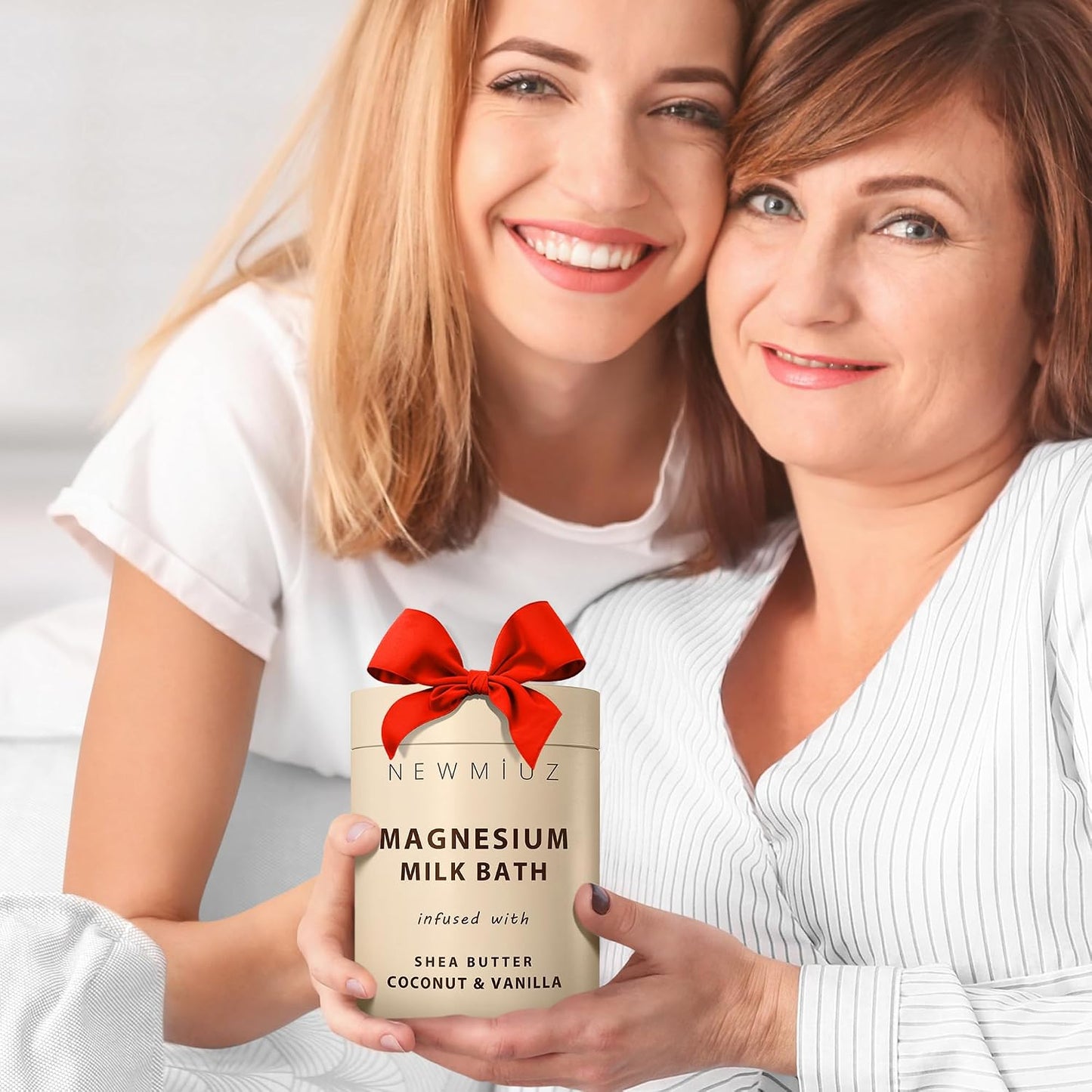 Creamy Magnesium Milk Bath Soak Powder Moisturize Soften Skin Coconut Vanilla Shea Butter Luxury Spa Bath Salt Relaxation Selfcare Gifts for Women