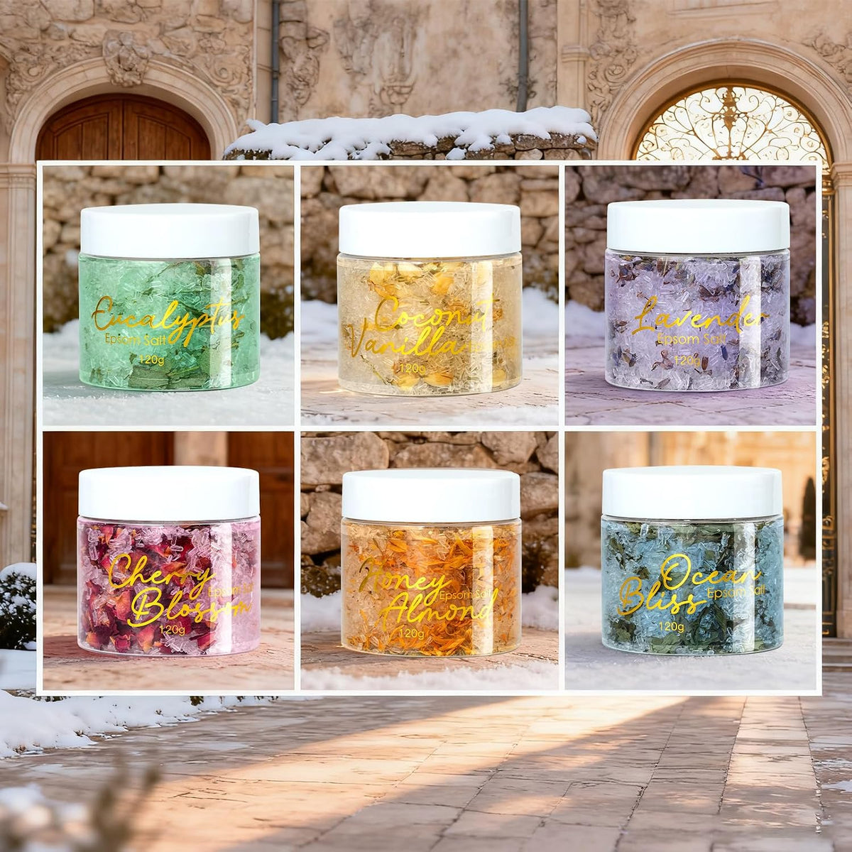 9Pcs Epsom Salt Gift Set, Birthday Gifts, Perfect Spa Gifts for Women &amp; Men