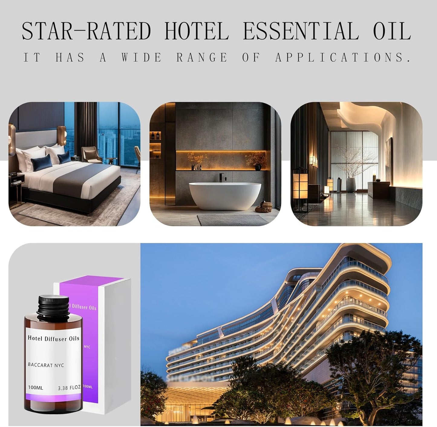 Diffuser Refill Oil Fragrance Oil Inspired by 5-Star Stay- Hotel Fragrance Diffuser Oil & Home Luxury Scents for Aromatherapy Diffuser