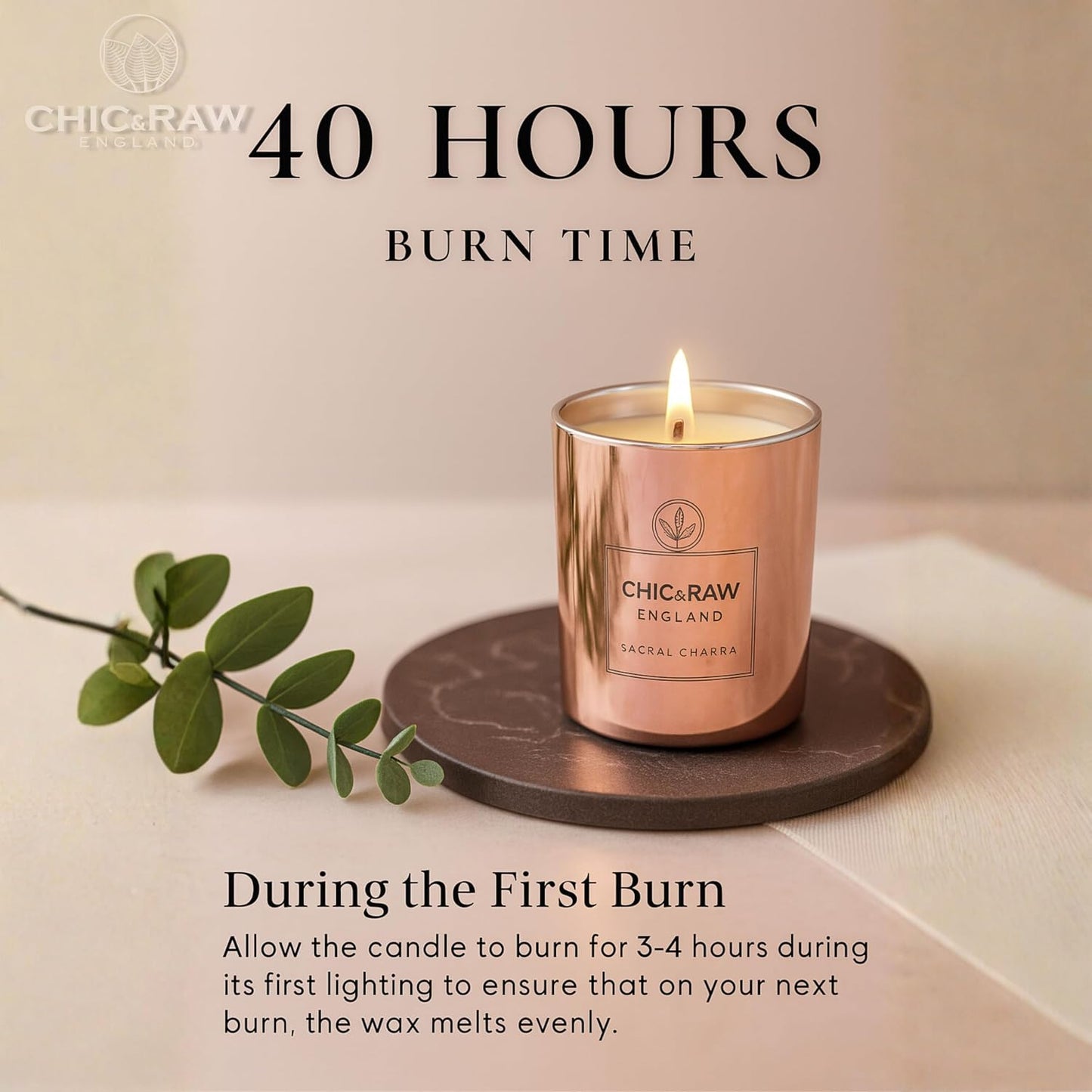 Aromatherapy Candle with Crystal Amethyst Sacral Chakra, Scented Candle Made of Ylang Ylang Oil, Luxury Long-Lasting Burn Soy Candle for Home Scented - Stress Relief, & Manifestation, 7.05oz