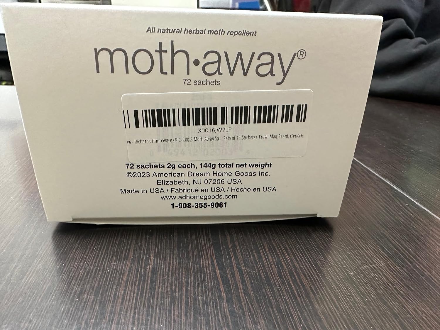 Richards Homewares Moth Away Sachets – 72-Pack Value Bundle, Natural Herbal Moth Repellent, Non-Toxic & Chemical-Free, Fresh Scent for Closets, Drawers & Storage – Made in USA