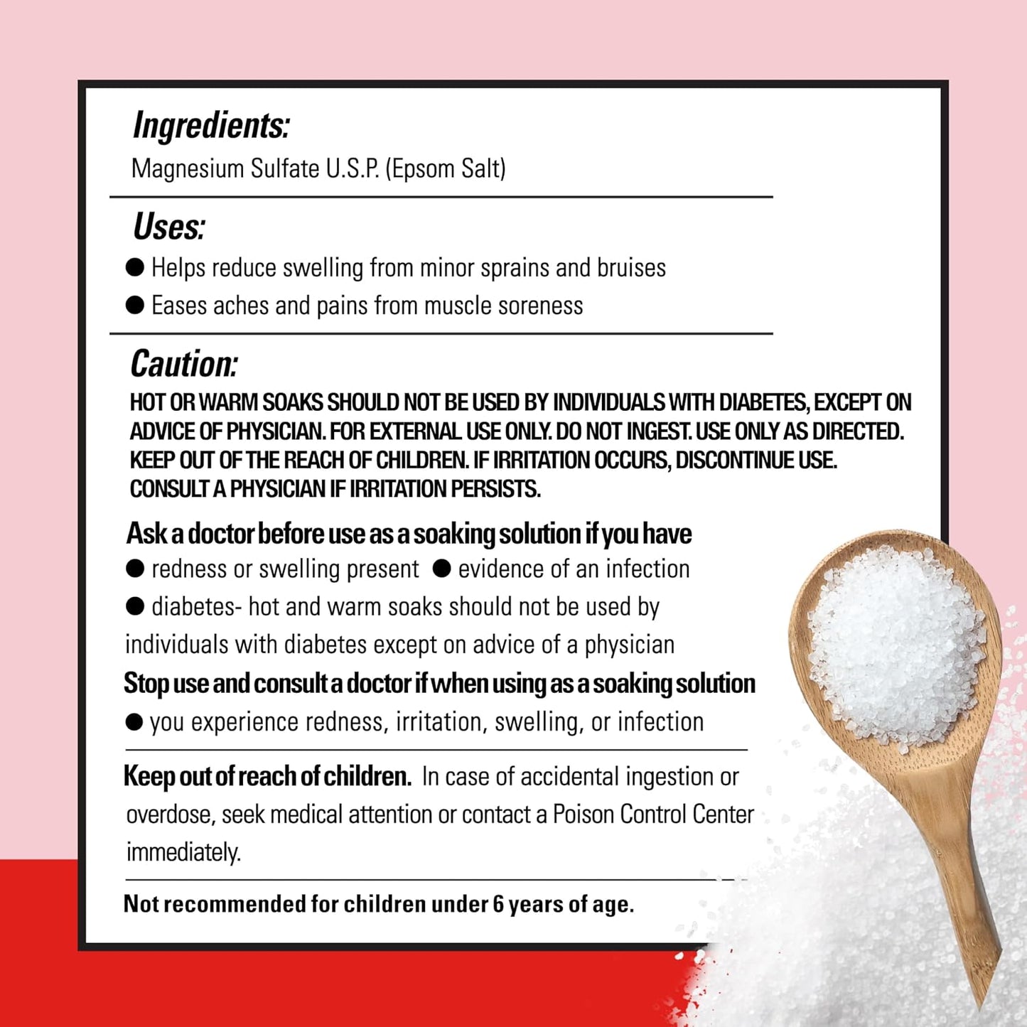 Dr Teal's Pure Epsom Salt Multipurpose Solution, Fragrance Free, Bulk Size - 19 lbs