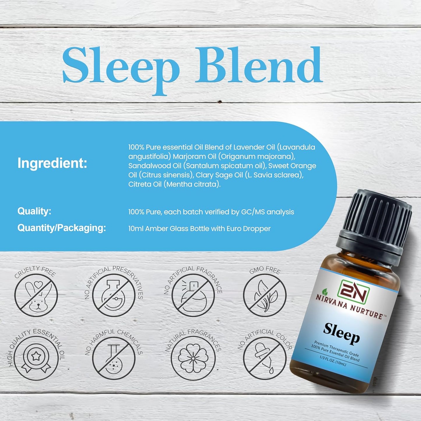 Sleep Blend,100% Pure and Premium, Undiluted, Sleep, Aromatherapy, Calm, Relax