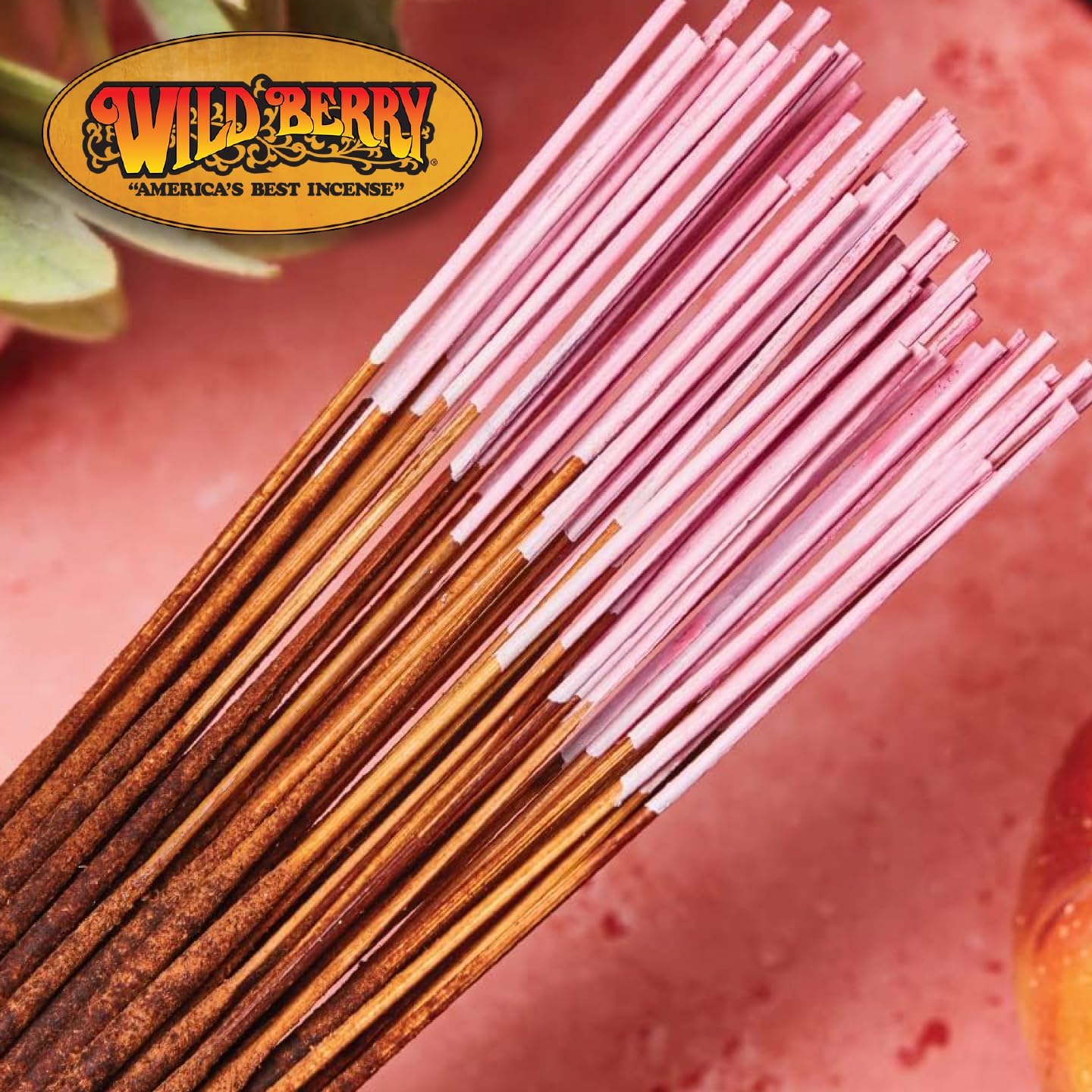 Wild Berry Incense Sticks - Peace of Mind - Serene Floral Blend with Peach and Vanilla - Hand Dipped in The USA (100 Count)