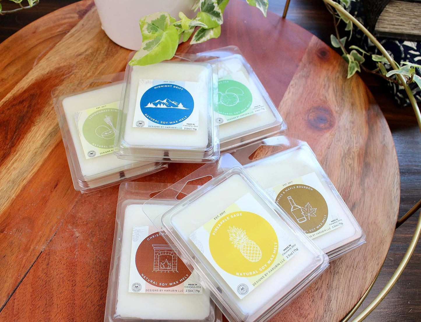Soy Wax Melts | 2.5oz. Wax Melt | Soy Wax Melt Handmade | Scented Natural Soy Wax Melt | Clamshell Wax Melt (Apples & Maple Bourbon)