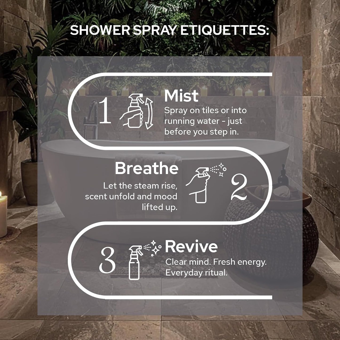 Carnatia Peppermint Shower Spray – Aromatherapy Essential Oil Mist for Showers | Spa-Like Refreshing Steam Experience | 4 fl oz Trigger Pump Spray for Focus & Energy