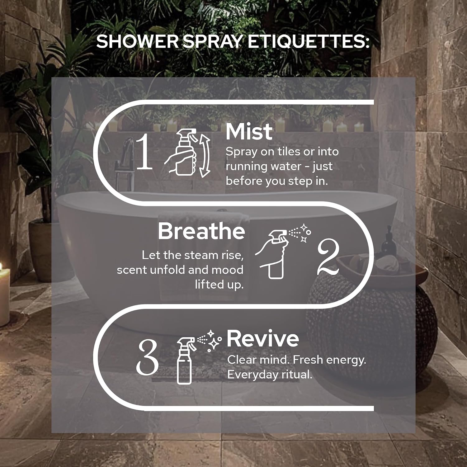 Carnatia Peppermint Shower Spray – Aromatherapy Essential Oil Mist for Showers | Spa-Like Refreshing Steam Experience | 4 fl oz Trigger Pump Spray for Focus & Energy