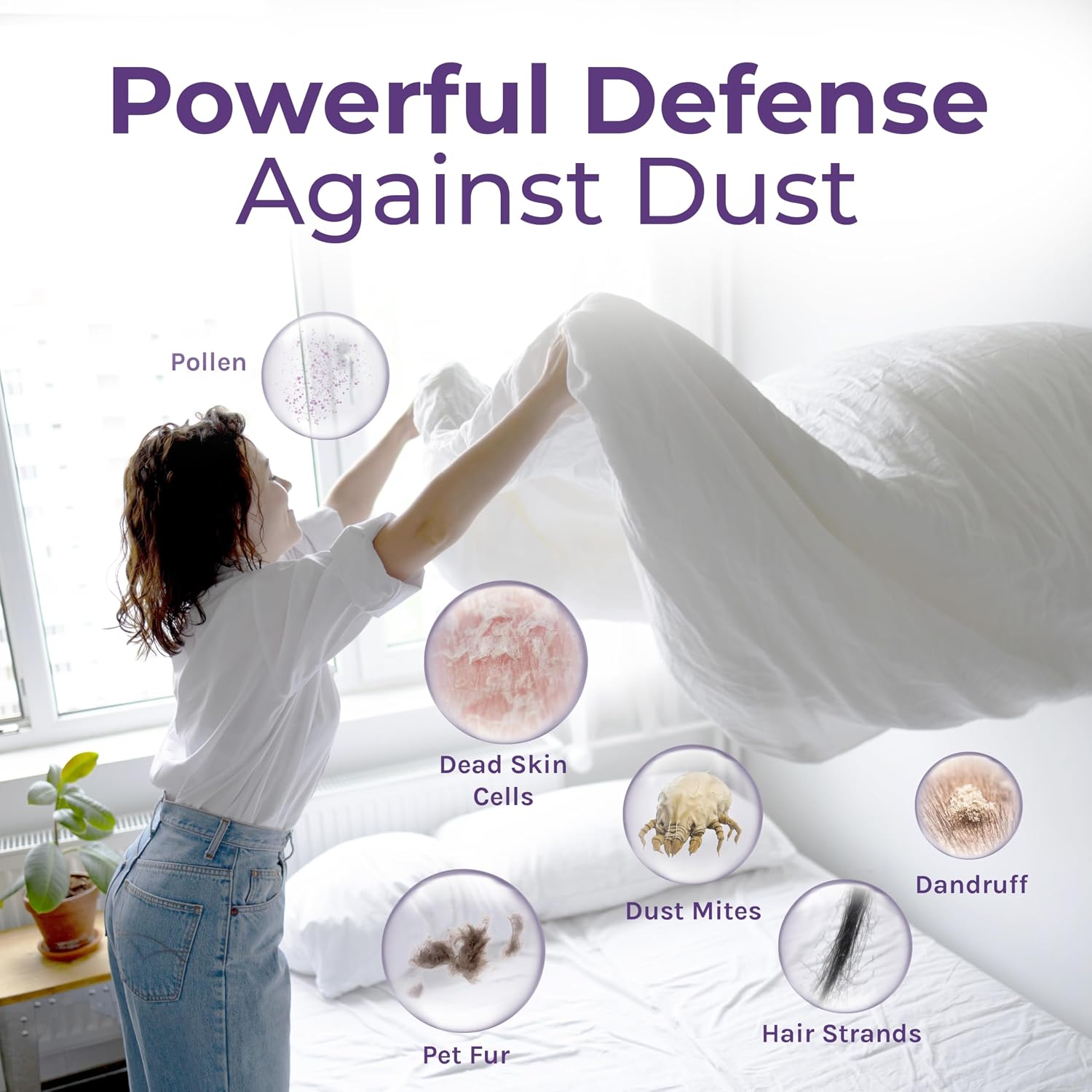 Hygea Natural Dust Mite Killer Spray - Eliminates Dust, Carpet, Rodent, Bird, Mites - Safe for Home, Children, Pets, Bedding & Furniture, 24 oz, Unscented