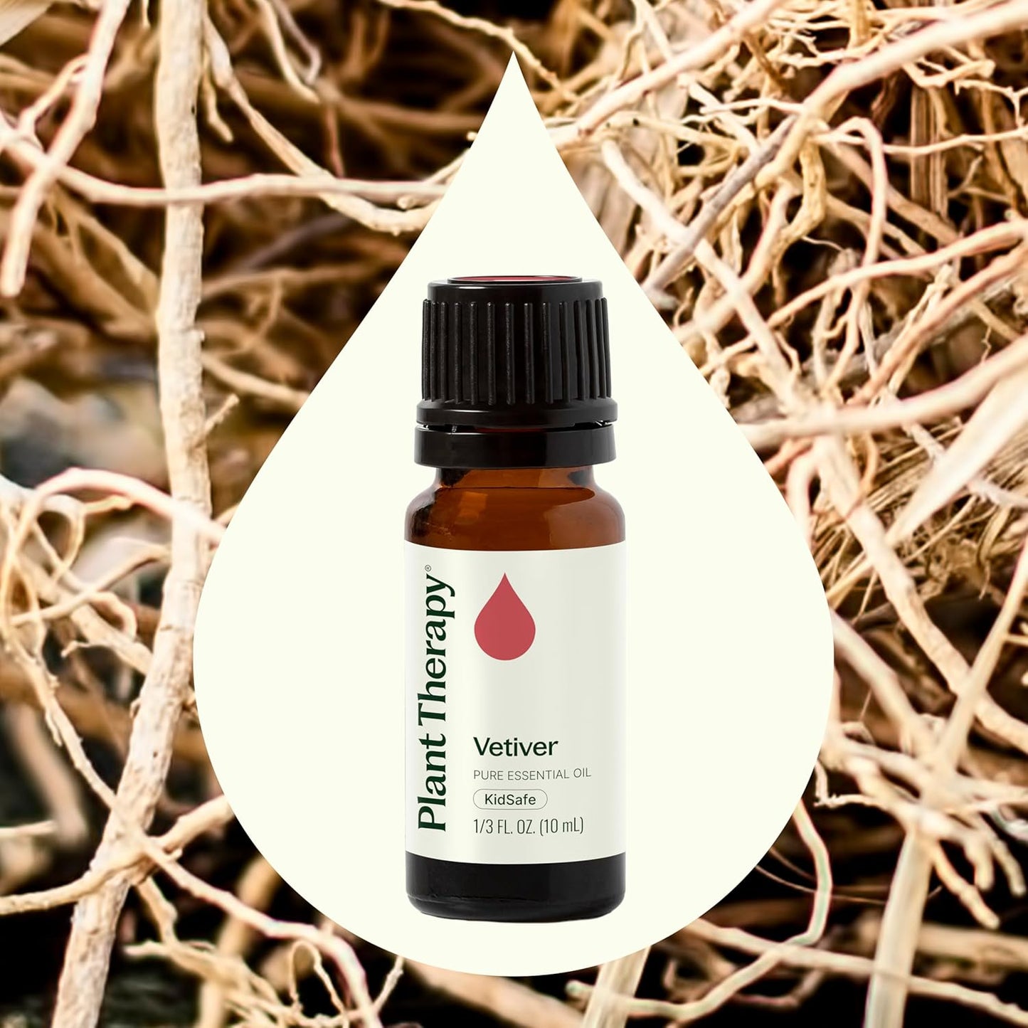 Plant Therapy Vetiver Essential Oil, 10 mL (1/3 oz), 100% Pure and Undiluted, Great for Essential Oil Diffusers and DIY Skincare