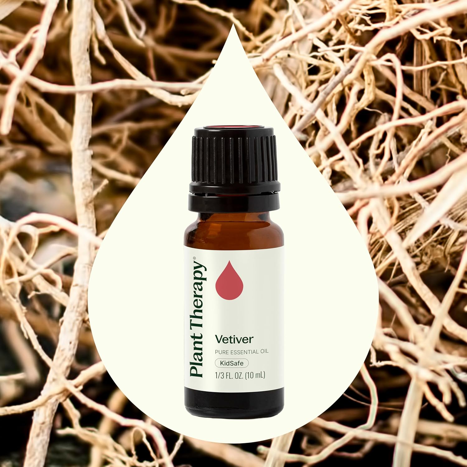 Plant Therapy Vetiver Essential Oil, 10 mL (1/3 oz), 100% Pure and Undiluted, Great for Essential Oil Diffusers and DIY Skincare