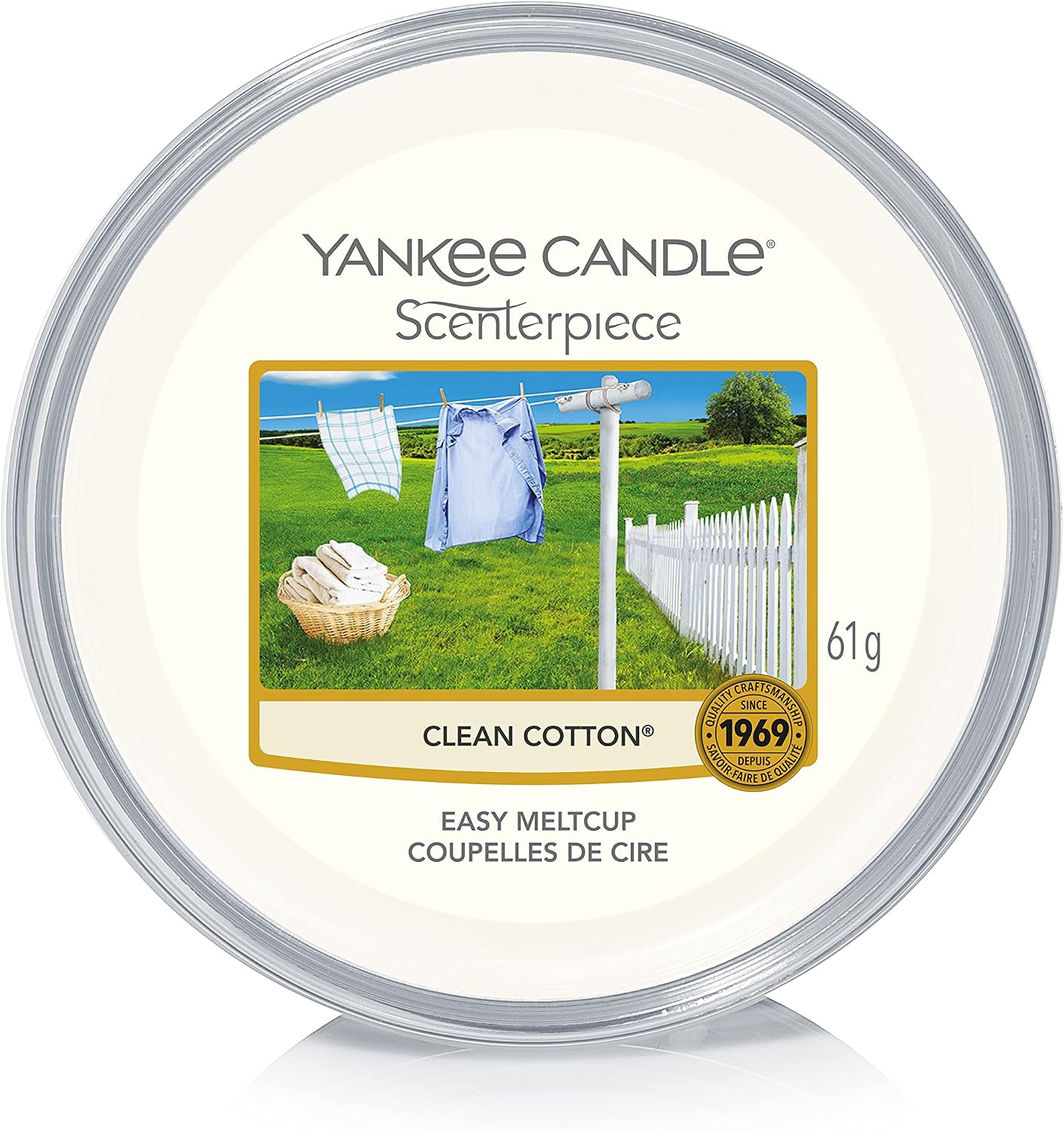 Yankee Candle Scenterpiece Easy MeltCup, Clean Cotton, for Electric Warmers