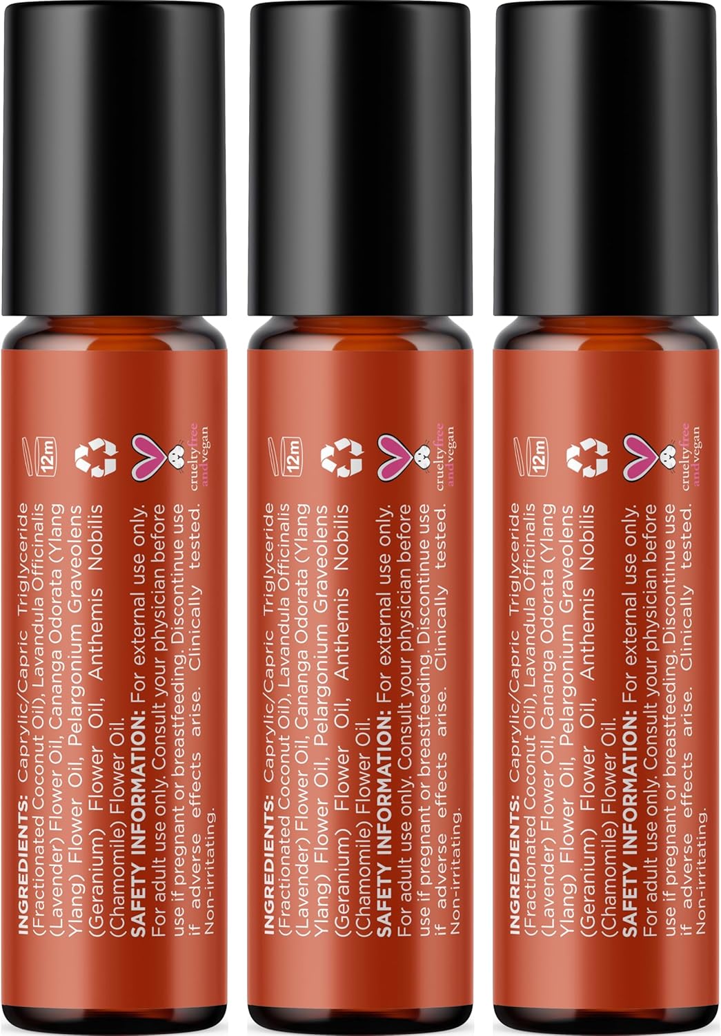 Relaxing Essential Oil Roll On - Aromatherapy Essential Oil Roller with Calming Essential Oils - Relaxing Essential Oil Blend with Lavender Ylang Ylang Chamomile & Geranium for Stress Support (3 Pack)