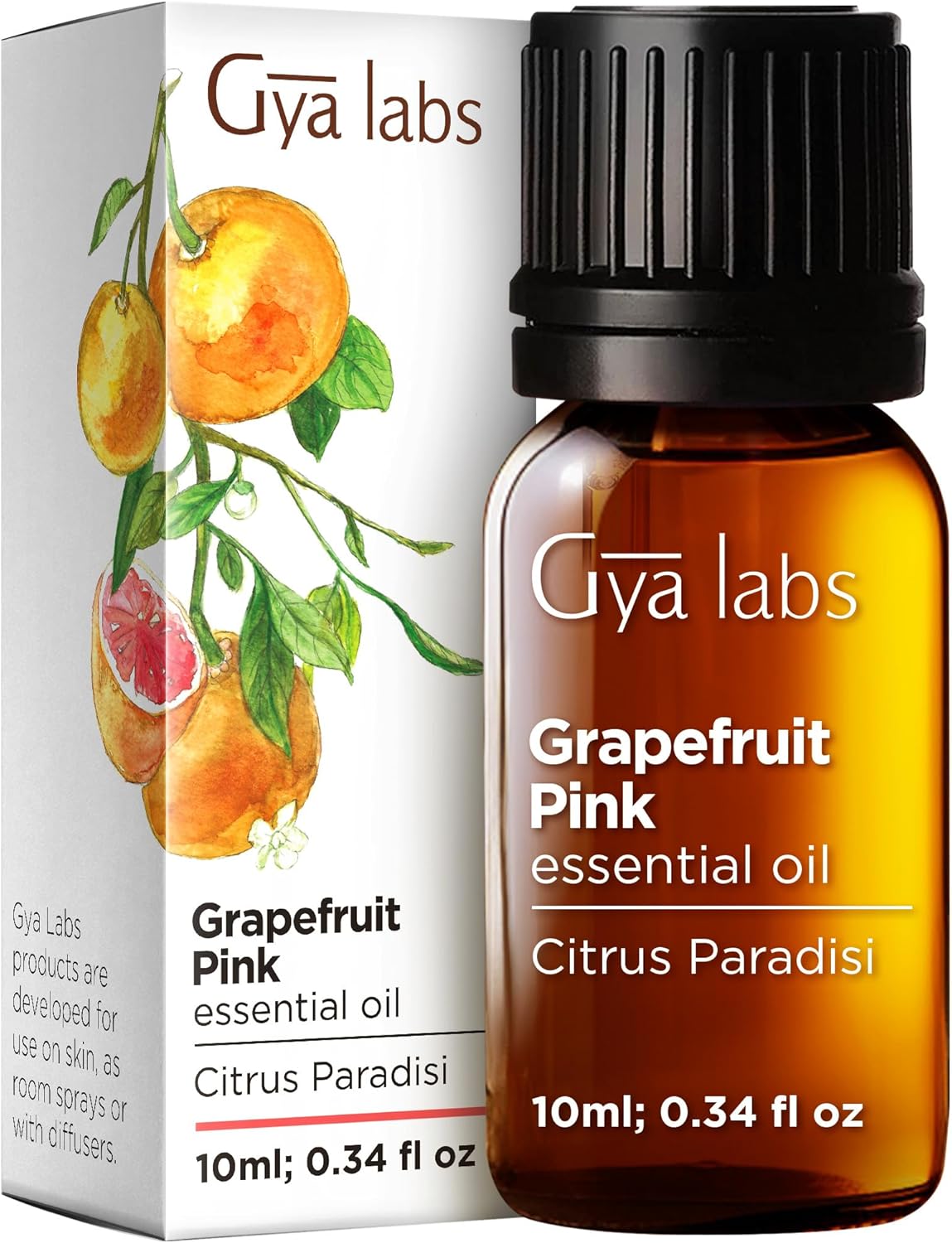 Mandarin Essential Oil for Skin & Grapefruit Essential Oil for Diffuser Set - Aromatherapy Grade Essential Oils Set - 2x0.34 fl oz - Gya Labs