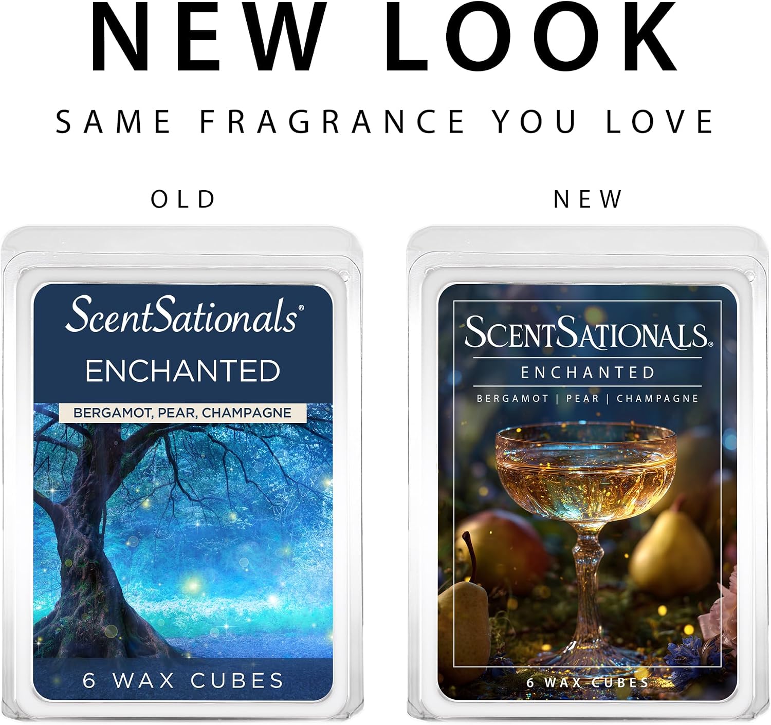 Scentsationals Enchanted Scented Wax Melts - Bergamot, Pear, & Champagne, 10oz (24 Cubes)