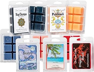 "Free Spirit Bundle" Combo Set Of Five Scented Wax Melt Cubes - Nag Champa, Patchouli, Starry Night, Tropical Paradise, Dragon's Blood Great Gift for Him Her Hippie Soul BFF Best Friend