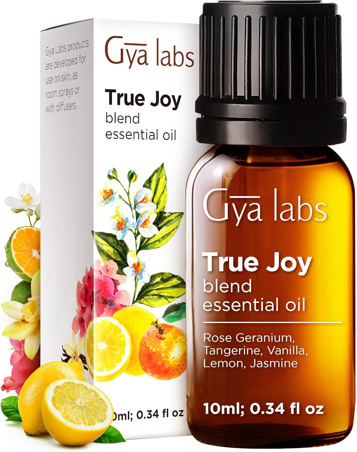 Gya Labs Joy Essential Oil Blend - 100% Pure Natural Undiluted True Joy Essential Oil - Calming & Uplifting (0.34 Fl Oz)
