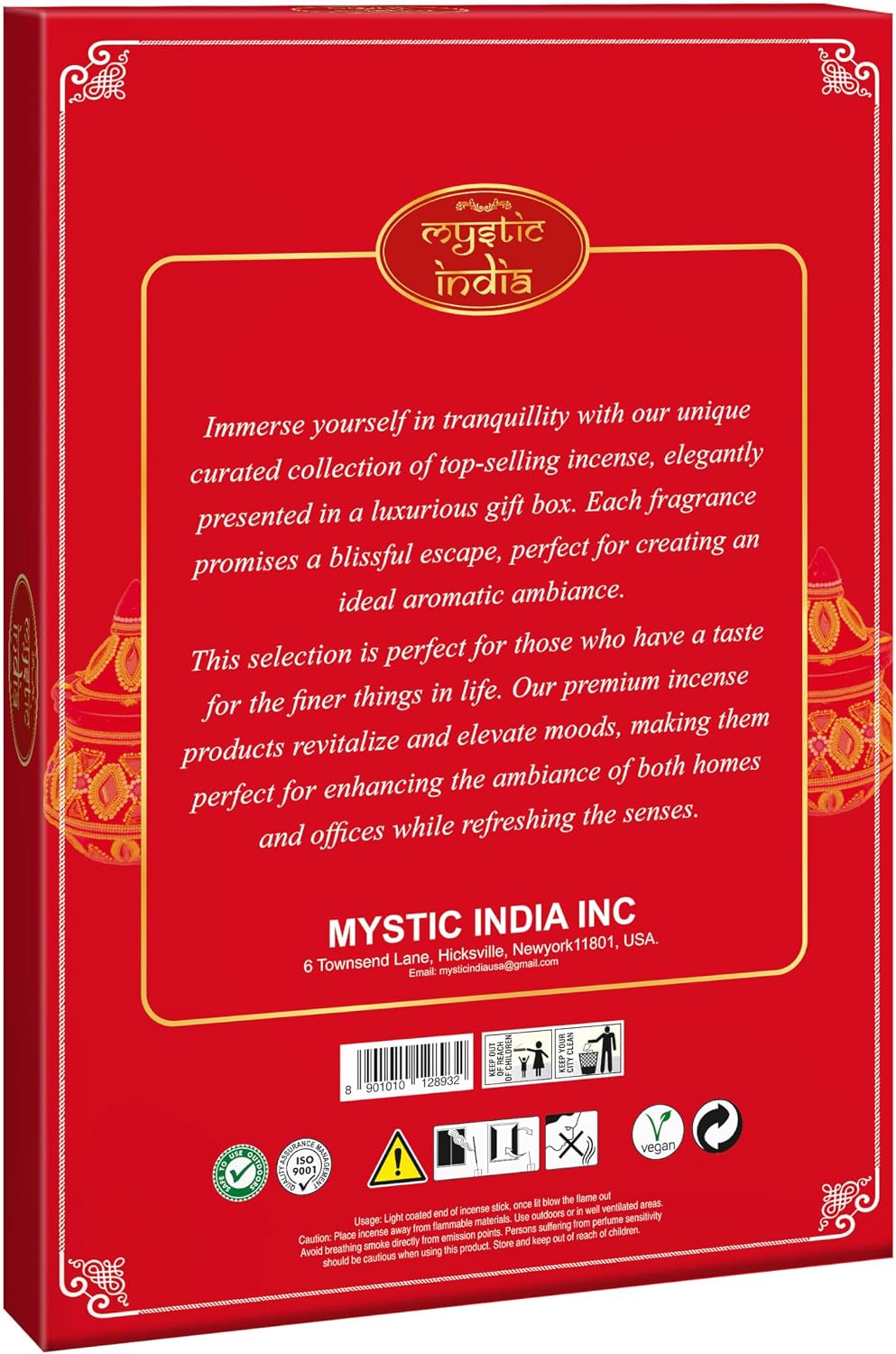Mystic India - Hem Incense Precious Lavender 4 Tube Hexa & 3 Box Cones with Free Incense Holder & Cone Holders.