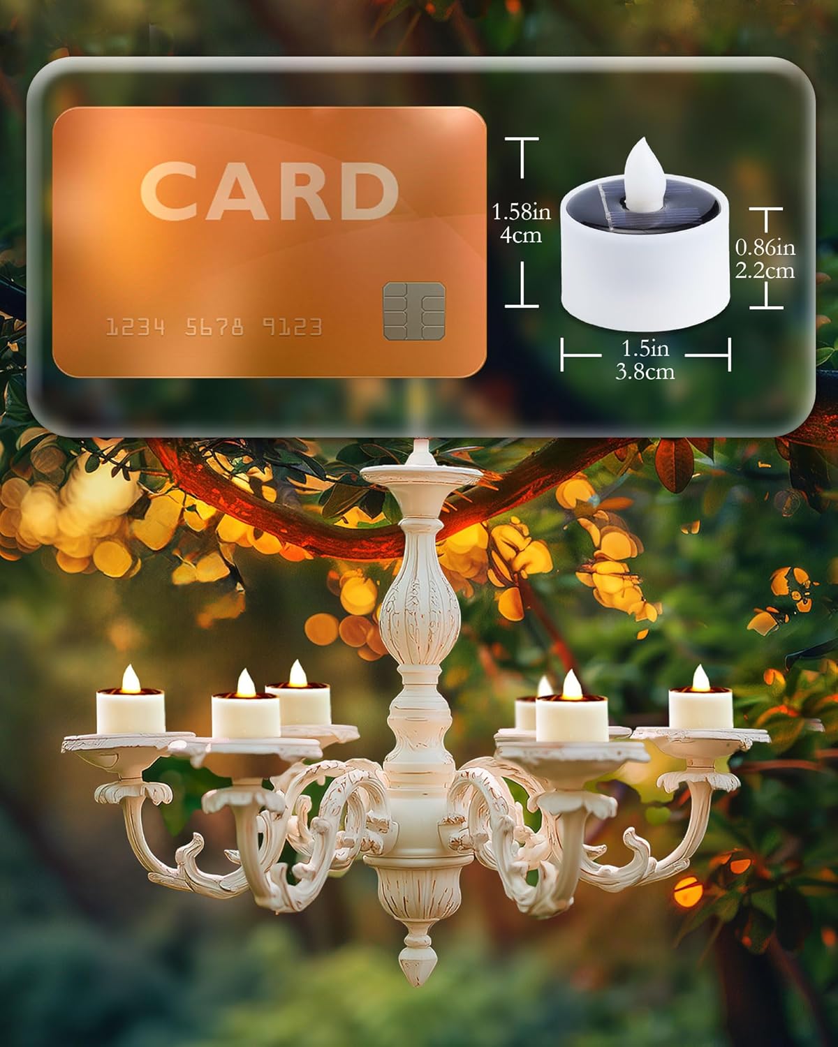 Homemory 16Pcs Solar Tea Lights Outdoor Waterproof, Rechargeable Dusk to Dawn Lighting, Flameless Flickering LED Votive Candles for Fairy Garden Decor, Patio Tables, Christmas Lanterns, Windows
