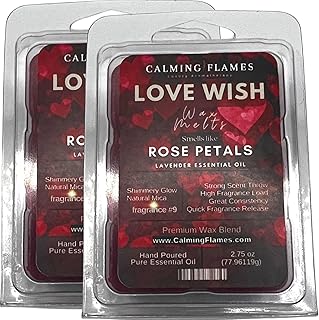 Rose Lavender Wax Melts (2 Pack) | Strong Floral Scent | Long Lasting | Romantic Home Fragrance | Handmade USA