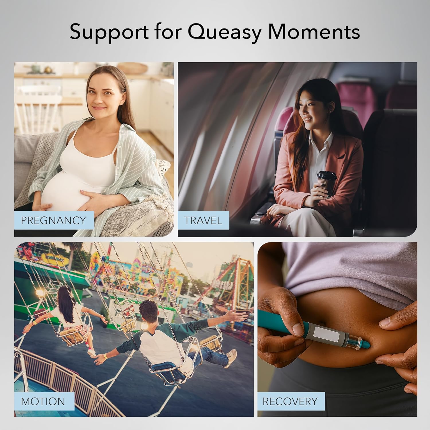 QueaseEASE Aromatic Nasal Inhaler for Nausea, Motion & Morning Sickness, GLP-1 Nausea, Chemo Queasiness, – Drug-Free Essential Oil Stick for Fast, Portable Relief from Queasy Moments