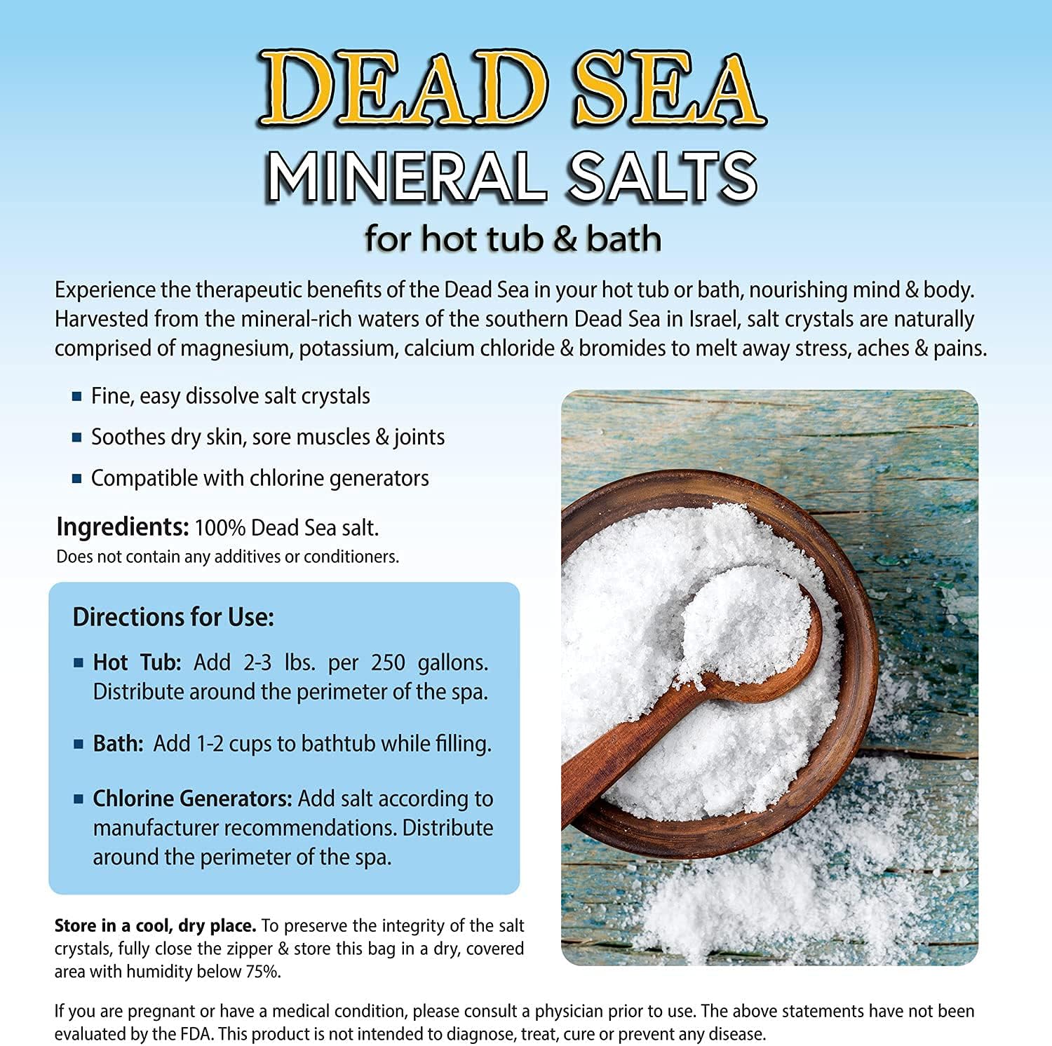 Spa Depot Dead Sea Mineral Salts for Hot Tub & Bath 5 lbs.