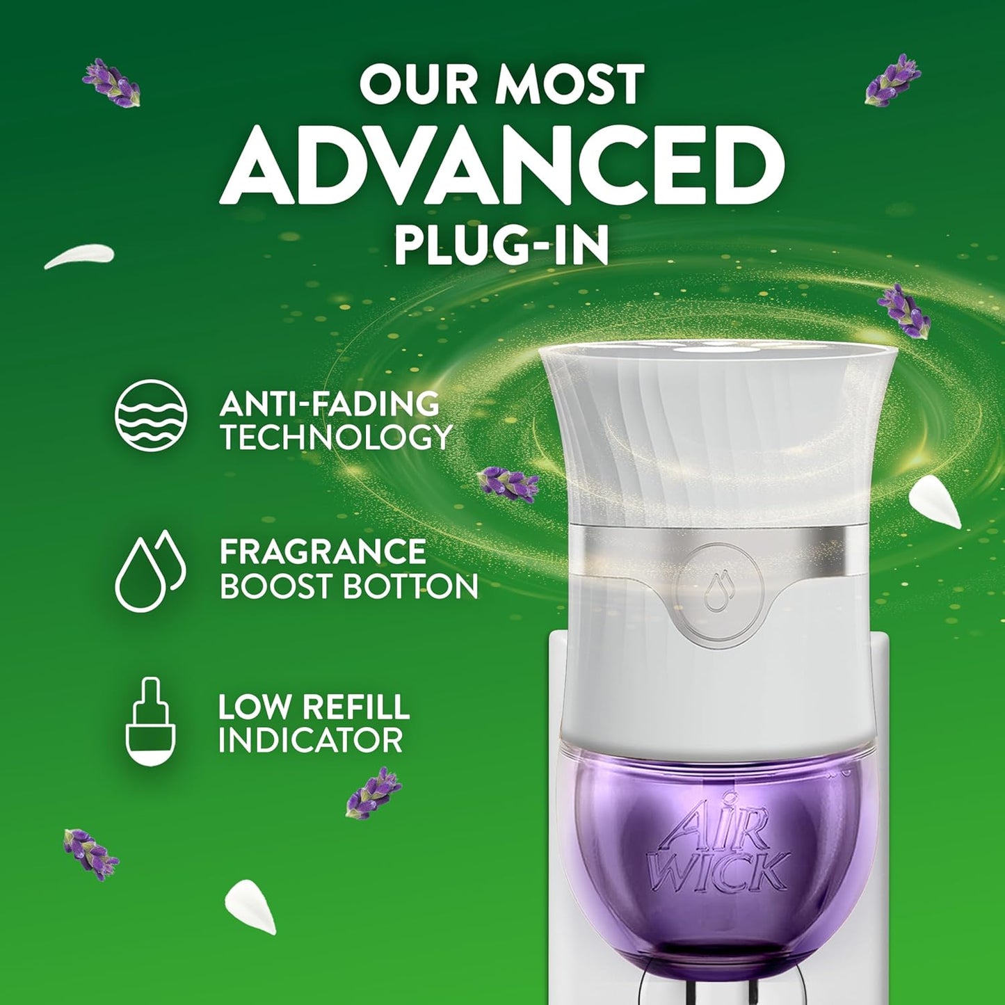 Air Wick Plug in Scented Oil Refill, 10ct, Lavender & Chamomile, Air Freshener, Essential Oils, Eco Friendly