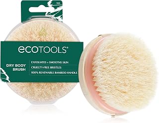EcoTools Dry Body Brush, Cruelty-Free Bristles Exfoliate & Smooth Skin, Dry Brushing Removes Flaky Skin, May Help Improve Circulation & Tone, Vegan & Cruelty-Free, 1 Count