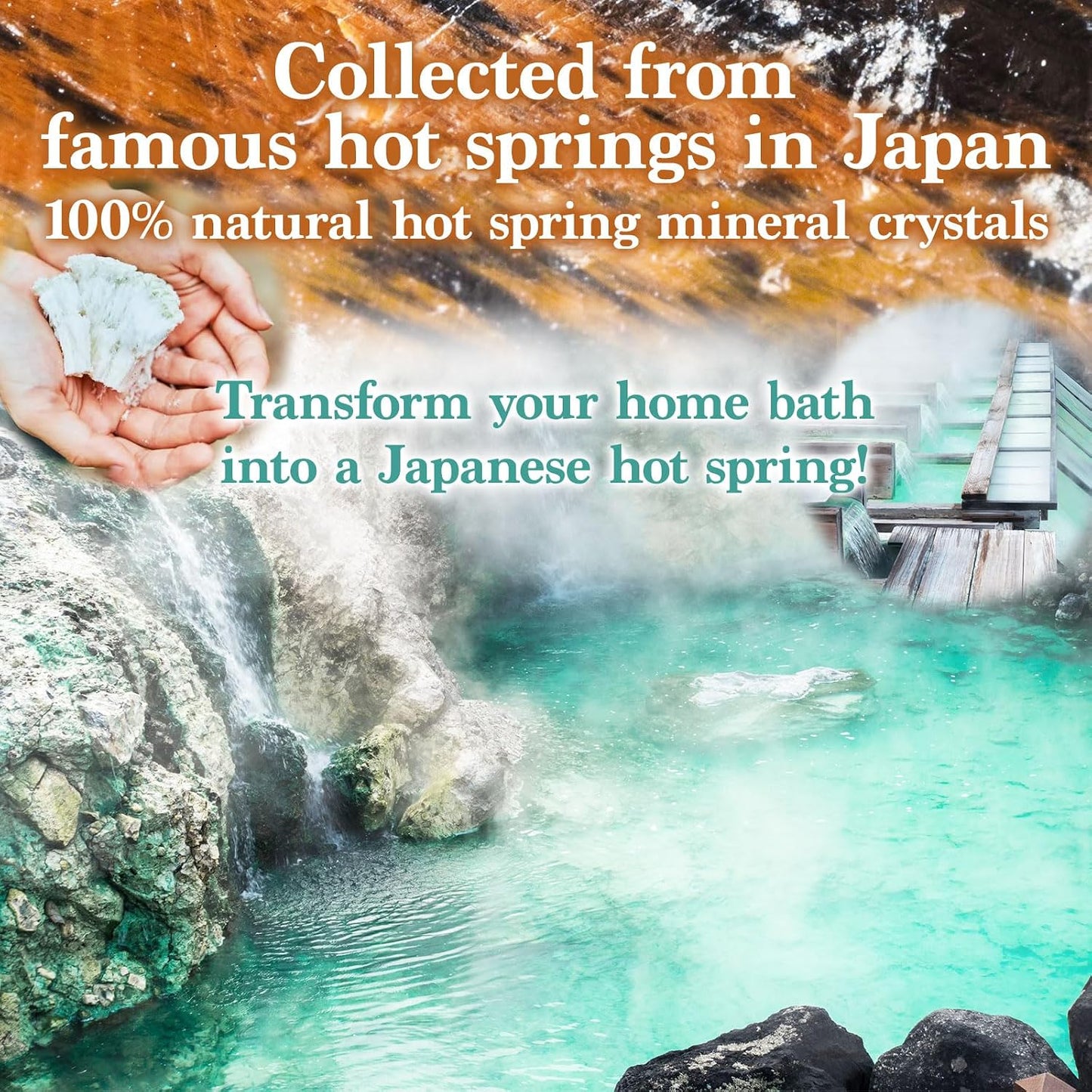 Yunohana Japanese Hot Spring Bath Salts, 100% Natural Mineral Bath Powder from Okuhida Onsen, No Chemicals, 250g