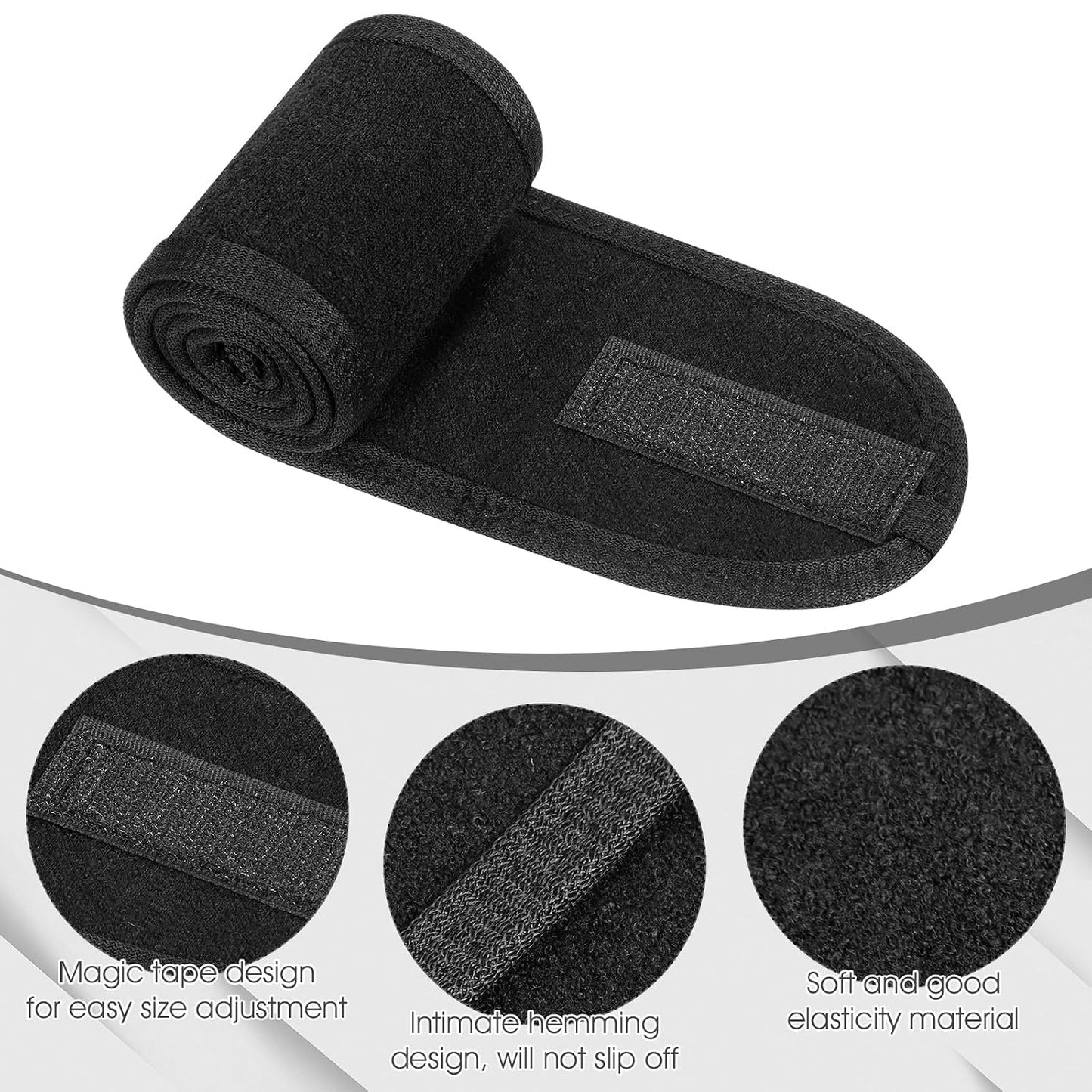 obeoby 4 Pack Spa Facial Headbands for Women, Adjustable Face Wash Headband Make Up Wrap Head Spa Self-care Gifts