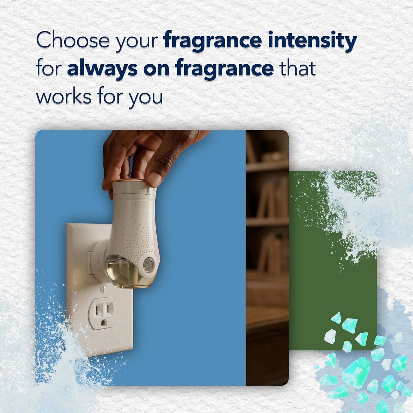 Glade PlugIns Refills Air Freshener, Sea Mist & Cypress, Scented and Essential Oils for Home and Bathroom, 0.67 Fl Oz, 5 Count