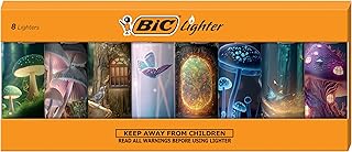 BIC Maxi Pocket Lighters, Cool and Reliable, Whimsical Collection, 8-Pack
