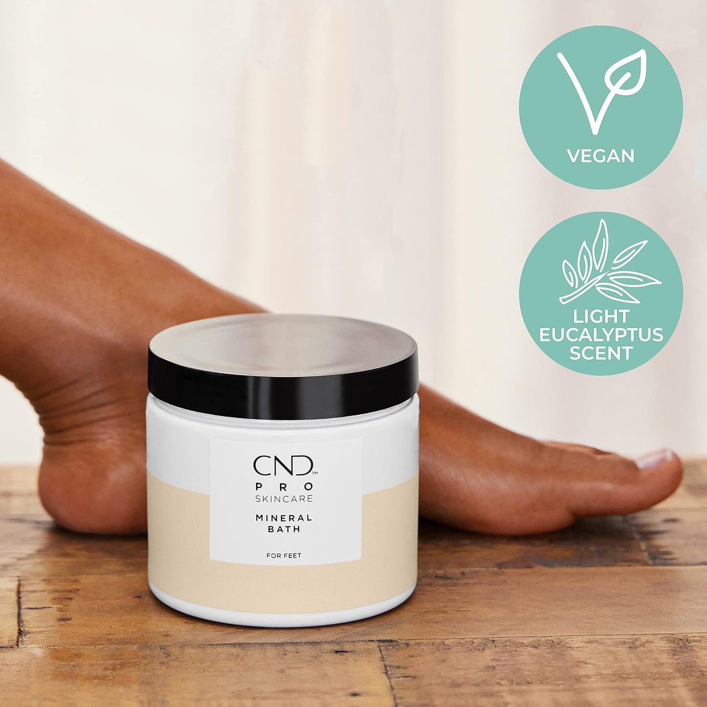 CND Pro Skincare for Feet, Mineral Bath, Exfoliating Sea Salt Scrub, Advanced Callus Remover, & Intense Hydration Treatment | Vegan, Natural Origin Formula