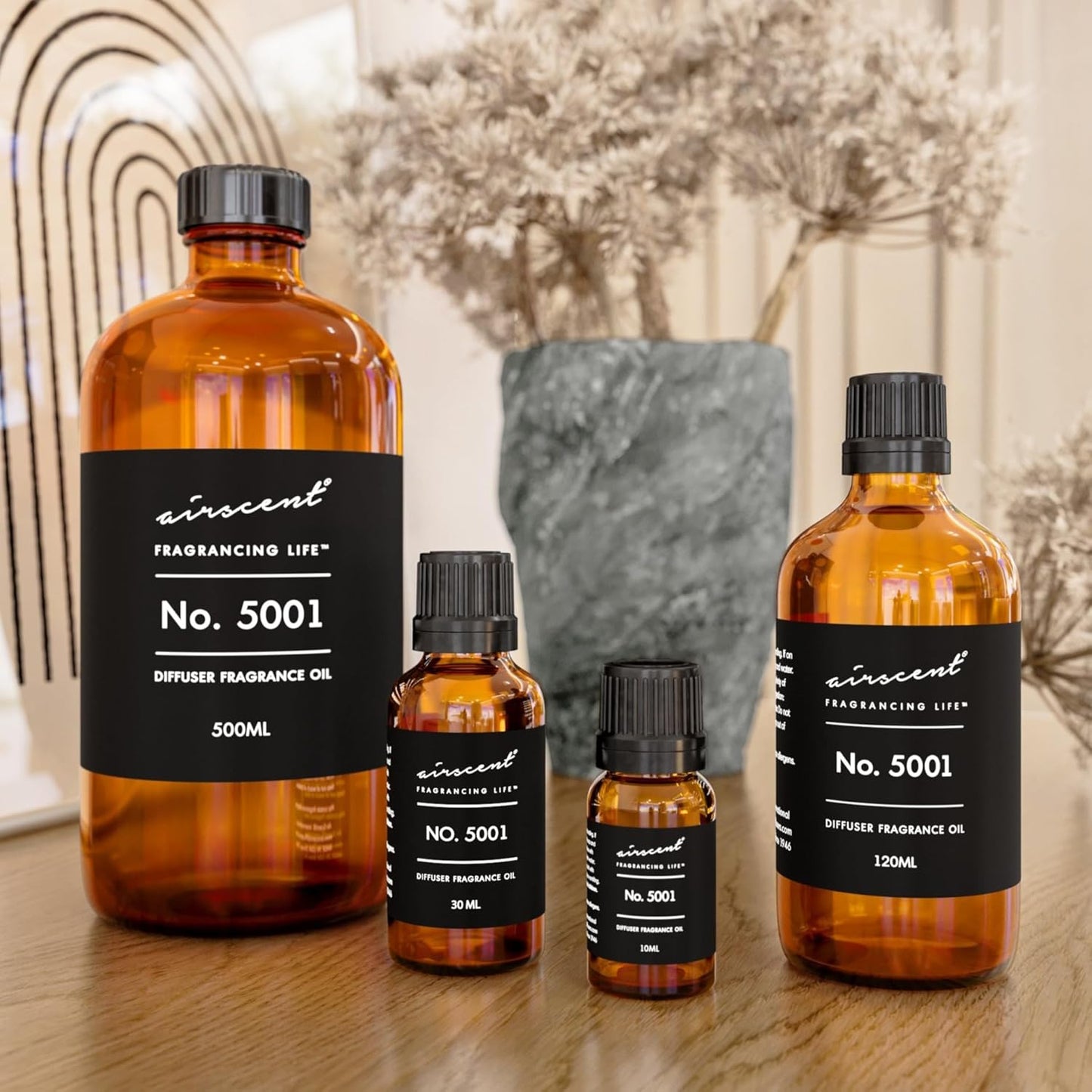 AirScent Bac. Rouge Inspired Diffuser Oil - Perfume Dupe - Premium Fragrance Oil No. 5001 for Ultrasonic and Waterless Diffusers and Crafting - 10 mL, 0.34 fl oz Glass Dropper Bottle
