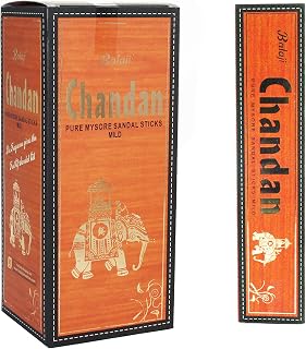 Balaji Chandan Pure Mysore Sandal Mild Incense Sticks, (12 Units x 15 Sticks), Brown,11 x 9.7 x 25 cm