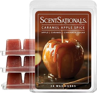ScentSationals Caramel Apple Spice Scented Wax Melts - Apples, Caramel, & Cinnamon Sugar, 10oz (24 Cubes)