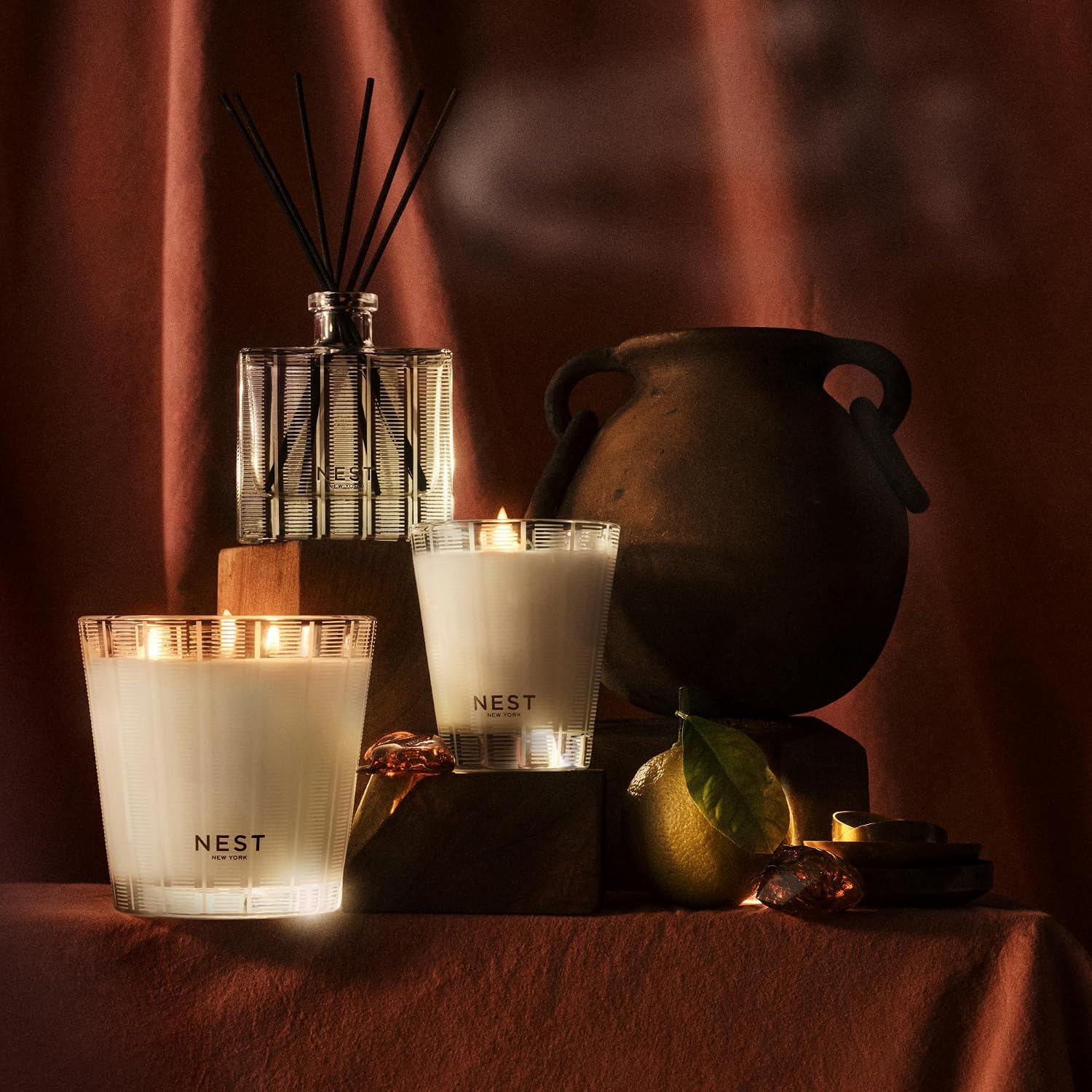 NEST New York Reed Diffuser Liquid Refill, Moroccan Amber - 5.9 fl oz - Fragrance for Up to 90 Days - Flame Free