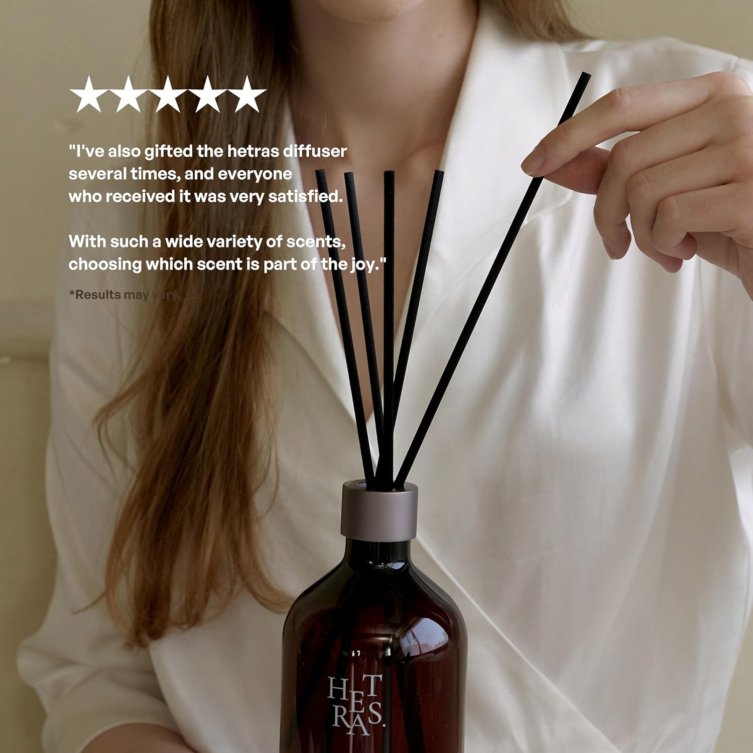 hetras Premium Reed Diffuser Set (Pure Laundry Scent)–Large Capacity Value 2-Pack | 16.9 fl.oz (500ml) x 2 Bottles with 10 Reed Sticks Total | Fresh Cotton & Musk Linen Aroma | Luxury Decor & Gift