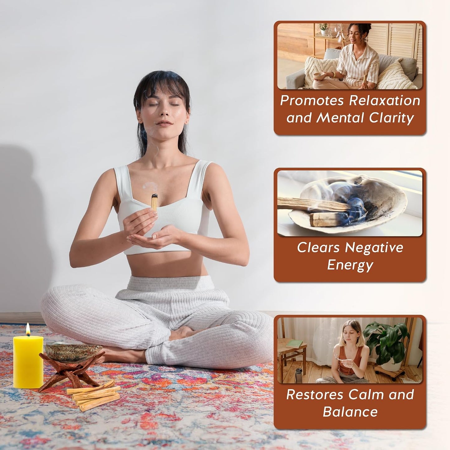 Palo Santo Sticks - Incense Sticks for Spiritual Cleansing, Stress Relief, Meditation Accessories, Home Fragrance - Sustainably Wild Harvested - Pack of 6 - Alternative Imagination