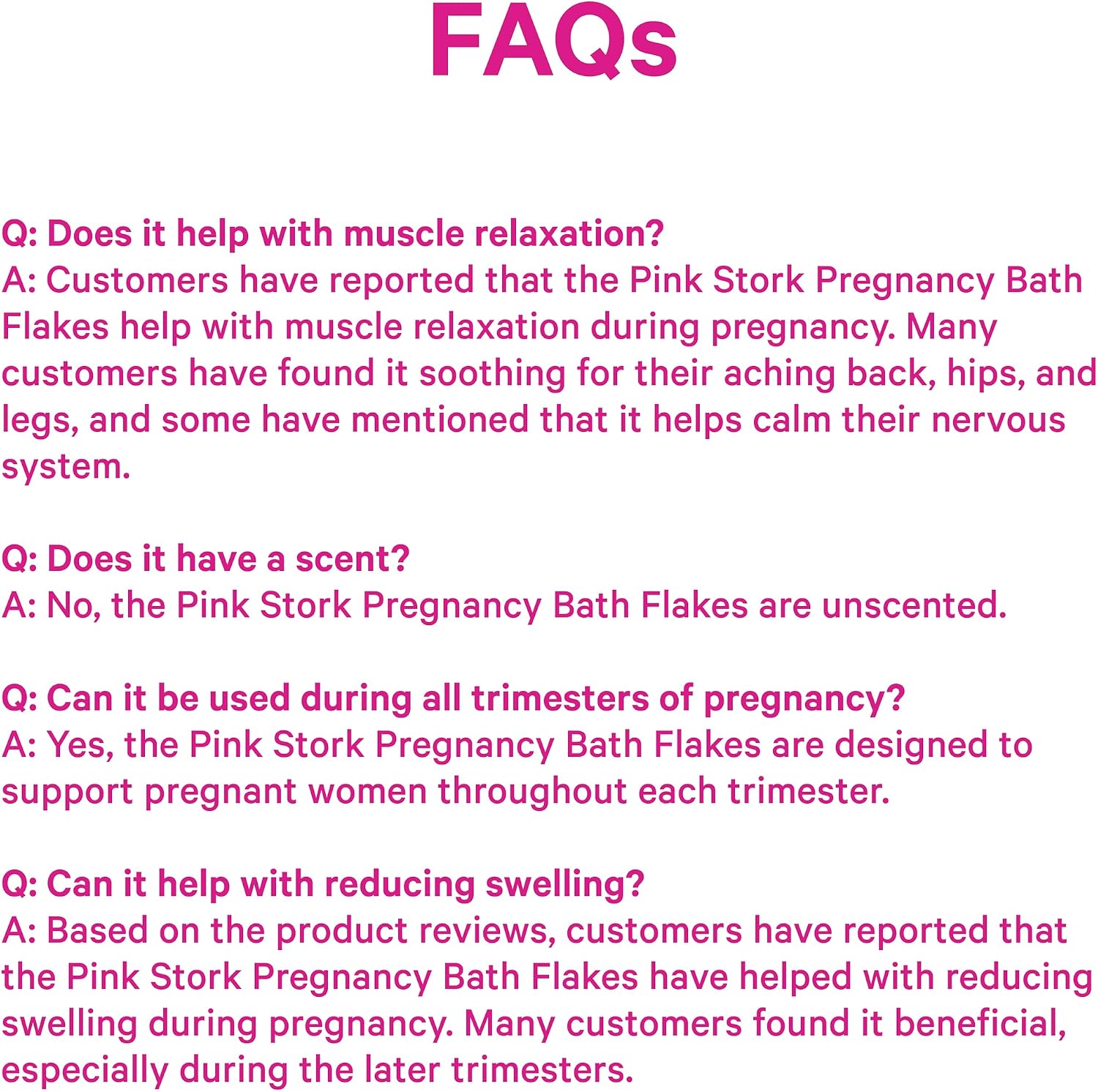 Pink Stork Pregnancy Bath Soak – Unscented Magnesium Flakes for Bath or Foot Soak – Pure Dead Sea Salt – Relief for Pregnancy Aches, Swollen Feet, and Stress – Clean, Fragrance-Free – 2 lb