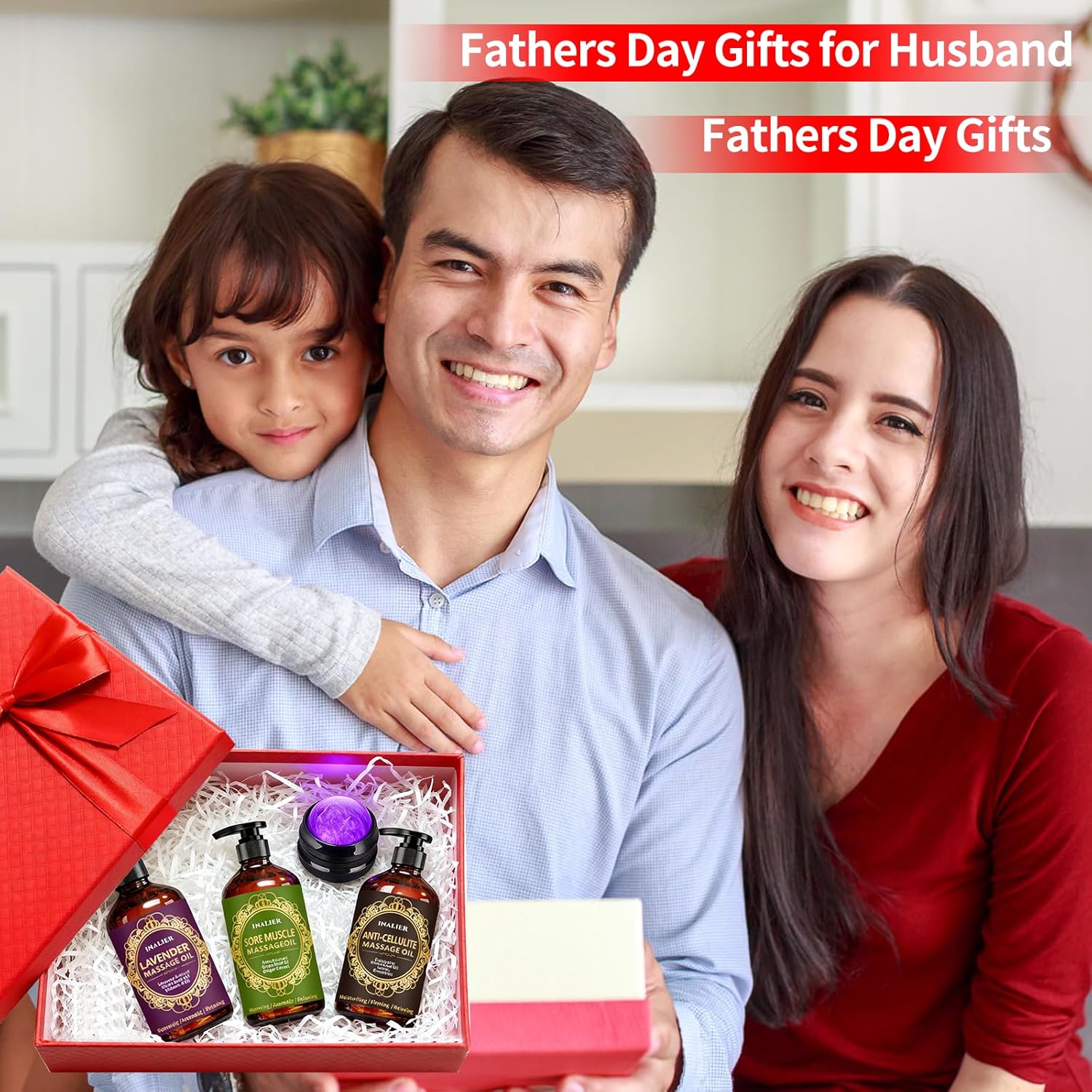 Fathers Day Gift,Gifts for Men,Massage Oil for Massage Therapy,3 Pack Cellulite Massage Oil,Sore Muscle Arnica Oil & Lavender Massage Body Oil with Massage Ball & Thumb Saver Tool,Gifts for Women