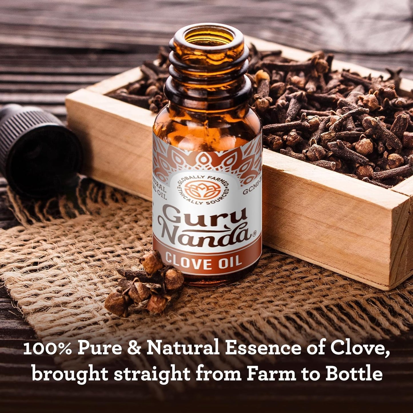 GuruNanda Clove Essential Oil - Pure, Natural & Undiluted for Aromatherapy and Diffuser - 15 ml