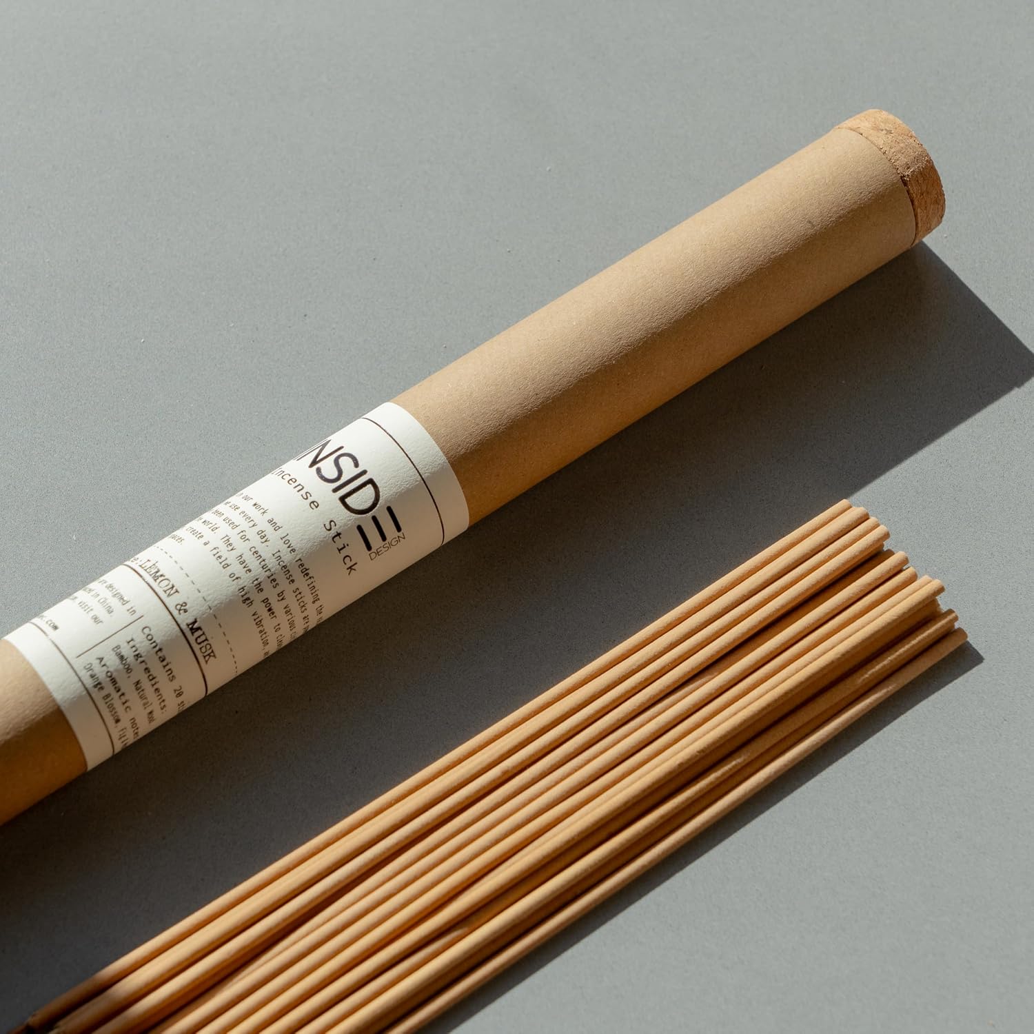 Citrus Lemon & Musk Incense Sticks – Fresh Citrus & Soft Musk Scent – 11 Inch Bamboo Core – Clean Burning, Low Smoke – Lab Tested Quality – Long Lasting – 20 Sticks