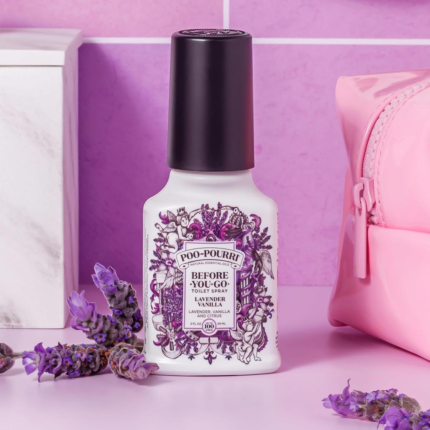 Poo-Pourri Before-You-Go Pocket Toilet Spray, Travel Essentials, Beach Bum, 1 Fl Oz, Up to 50 Uses, On-The-Go Bathroom Odor Deodorizer with Essential Oils, TSA Approved Size, Coconut Orchid Scent