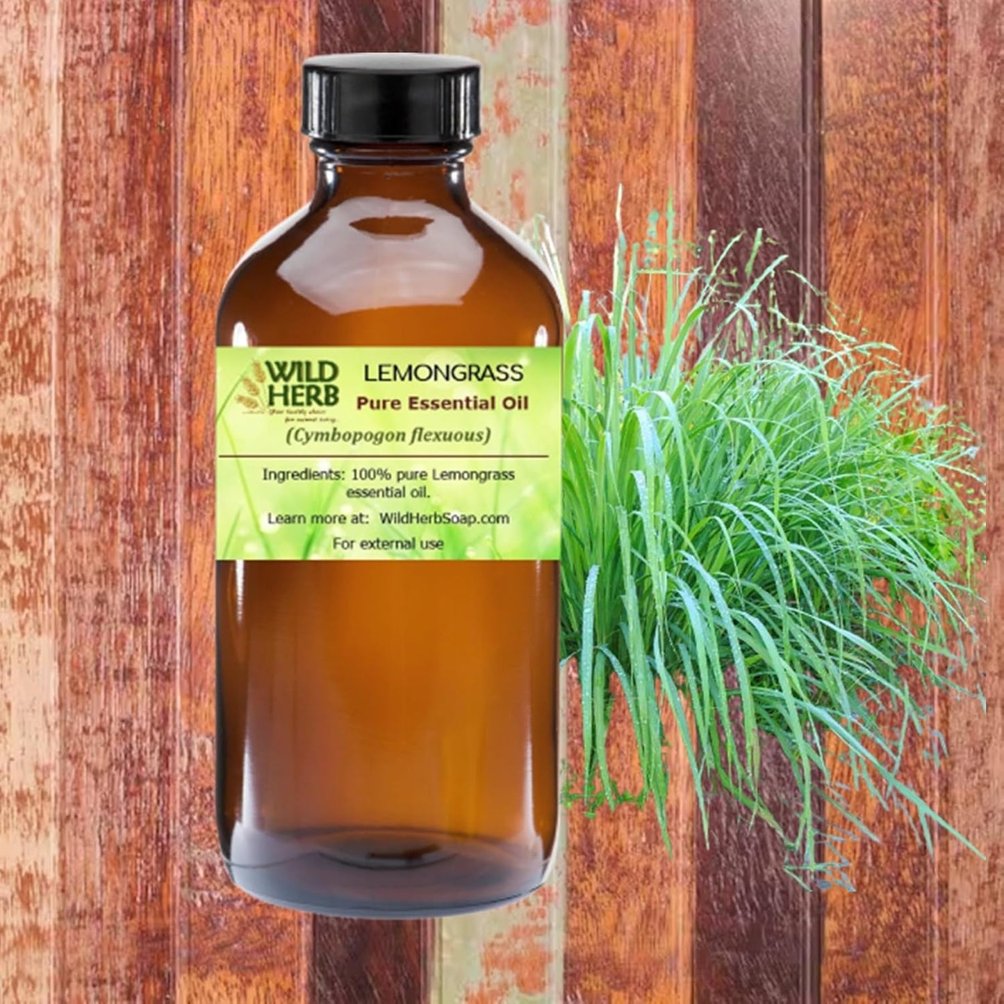 Wild Herb Lemongrass Pure Essential Oil (2 OZ)